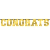 Gold Congrats Foil Letter Banner